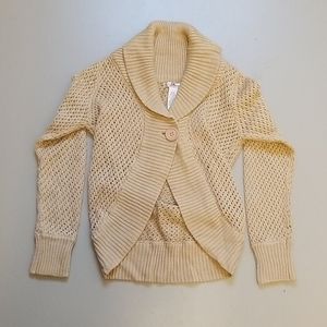 3/$25  Camel high neck knit shrug sweater